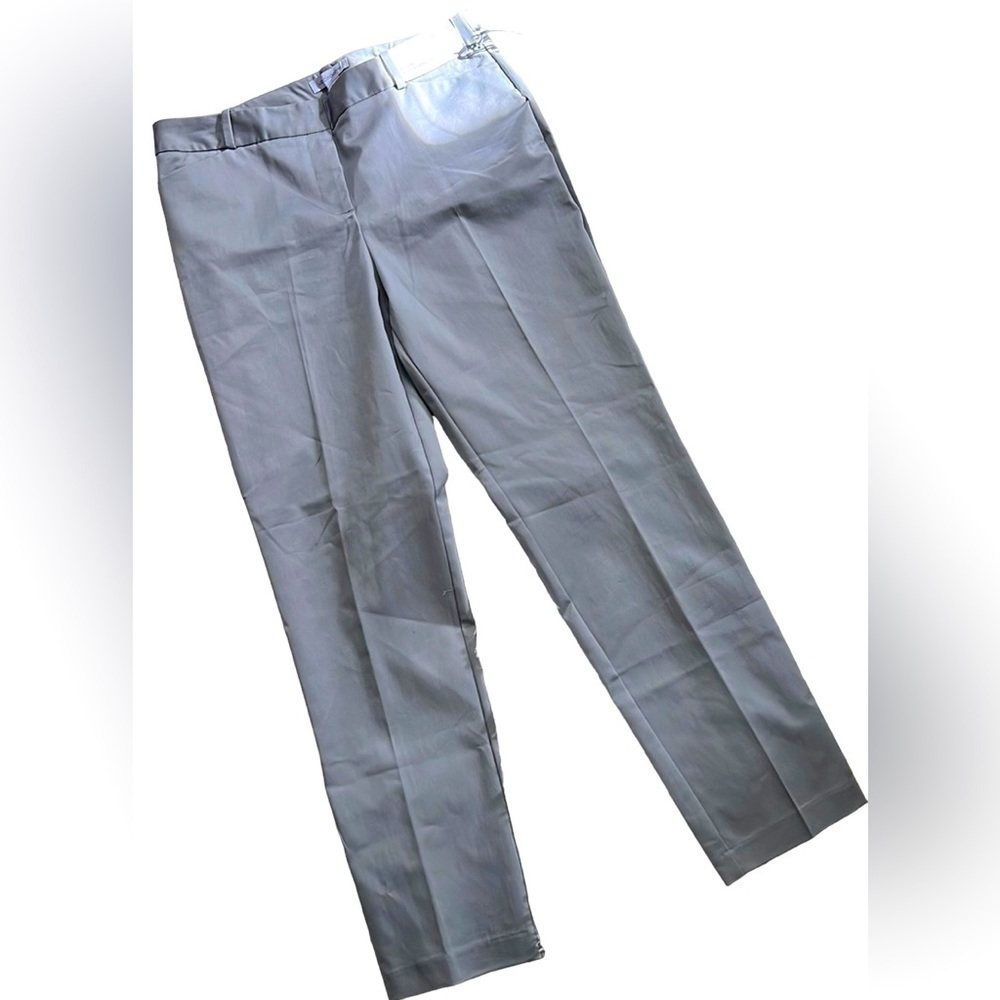 LIZ CLAIBORNE Silver Screen Color Emma Ankle Length Mid Rise Pants,10 Tall, NWT.